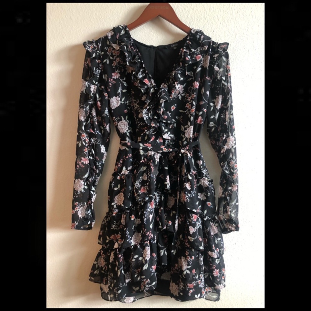 Buffalo David Bitton Floral Long Sleeve Dress • Size Small